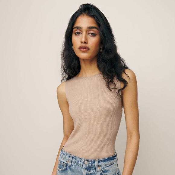 Reformation Jack Regenerative Merino Sweater Tank - Grand Cru - Picture 3 of 7